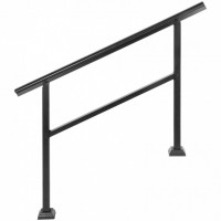 Balustrada aluminiu, 2-3 trepte Vivatechnix Negru Mat, Inaltime 89.5cm, lungime 121 cm, pozitii reglabile Balustrada aluminiu, 2-3 trepte Vivatechnix Negru Mat, Inaltime 89.5cm, lungime 121 cm, pozitii reglabile