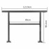 Balustrada aluminiu, 2-3 trepte Vivatechnix Negru Mat, Inaltime 89.5cm, lungime 121 cm, pozitii reglabile [4]