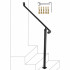 Balustrada fier forjat, 2-3 trepte Vivatechnix Negru Mat, Inaltime 159.6 cm, lungime 76.5 cm, pozitii reglabile [4]
