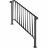 Balustrada fier forjat, 4-5 trepte Vivatechnix Negru Mat, Inaltime 99.8 cm, lungime 144.7 cm, pozitii reglabile [2]
