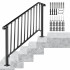 Balustrada fier forjat, 4-5 trepte Vivatechnix Negru Mat, Inaltime 99.8 cm, lungime 144.7 cm, pozitii reglabile [4]
