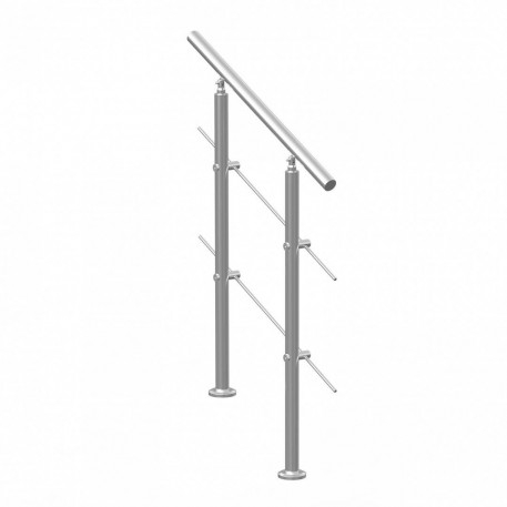 Balustrada inox, 1-2 trepte Vivatechnix, 800 x 104 x 1060 mm, Unghi reglabil 0Â° - 45Â°, accesorii prindere [1]