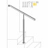 Balustrada inox, 1-2 trepte Vivatechnix, Inaltime 114 cm, lungime 80 cm, pozitii reglabile [5]