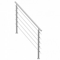 Balustrada inox, 4-5 trepte Vivatechnix, 1500 x 104 x 1060 mm, Unghi reglabil 0° - 45°, accesorii prindere Balustrada inox, 4-5 trepte Vivatechnix, 1500 x 104 x 1060 mm, Unghi reglabil 0° - 45°, accesorii prindere