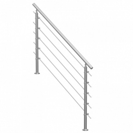 Balustrada inox, 4-5 trepte Vivatechnix, 1500 x 104 x 1060 mm, Unghi reglabil 0Â° - 45Â°, accesorii prindere [1]