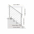 Balustrada inox, 4-5 trepte Vivatechnix, 1500 x 104 x 1060 mm, Unghi reglabil 0Â° - 45Â°, accesorii prindere [5]