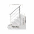 Balustrada inox, 4-5 trepte Vivatechnix, Inaltime 1060mm, lungime 1200mm, pozitii reglabile, 3 bare transversale [6]