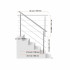 Balustrada inox, 5-6 trepte Vivatechnix, Inaltime 1060 mm, lungime 1500 mm, pozitii reglabile, accesorii prindere [6]