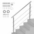 Balustrada inox, 5-6 trepte Vivatechnix, Inaltime 1060 mm, lungime 1500 mm, pozitii reglabile, accesorii prindere [7]