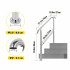 Balustrada inox pentru 2 sau 3 trepte Vivatechnix, Inaltime 86 cm, lungime 106 cm, pozitii reglabile [5]