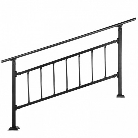 Balustrada otel forjat, max 5 trepte Vivatechnix Negru Mat, Inaltime 83.5 cm, lungime 172.5 cm, pozitii reglabile [1]