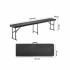 Banca pliabila  1830x307x430 mm, HDPE si Otel, pentru gradina sau catering, Negru [2]