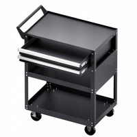 Carucior pentru scule cu 3 tavi si 2 sertare, Vivatechnix max 182 kg, 4 x roti, 785 x 450 x 945 mm, carlige laterale Carucior pentru scule cu 3 tavi si 2 sertare, Vivatechnix max 182 kg, 4 x roti, 785 x 450 x 945 mm, carlige laterale