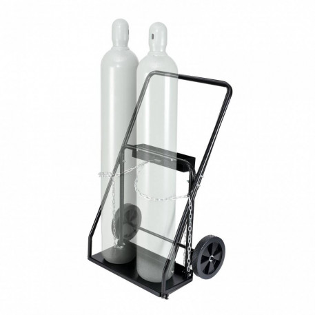 Carucior transport 2 butelii pentru sudura, 2 x roti, max 200 kg,  500 x 720 x 1120 mm, otel [1]