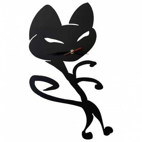 Ceas de perete metalic Krodesign Black Cat-2, diametru 50 cm [1]