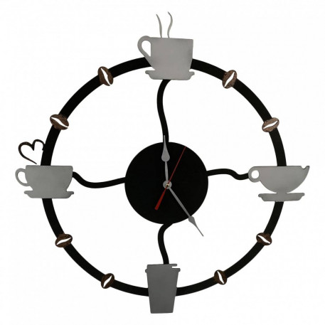 Ceas de perete metalic Krodesign Coffee Time, diametru 50 cm [1]