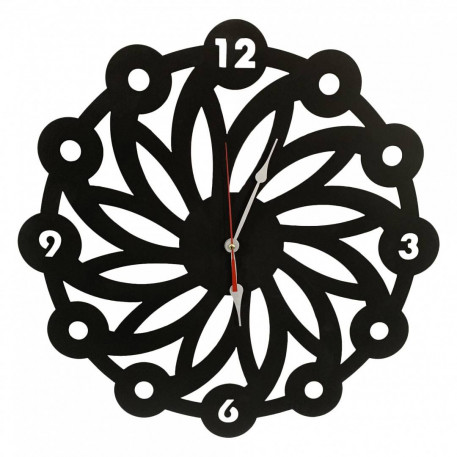 Ceas de perete metalic Krodesign Daisy, diametru 50 cm, negru [1]