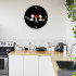 Ceas de perete metalic Krodesign Kitty Cat KRO-1160, diametru 50 cm, negru [4]