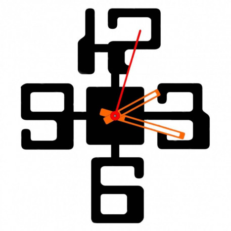 Ceas de perete metalic Krodesign KRO-1096, diametru 50 cm, negru [1]