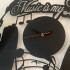 Ceas de perete metalic Krodesign Music is my Life, diametru 60 cm, negru [5]