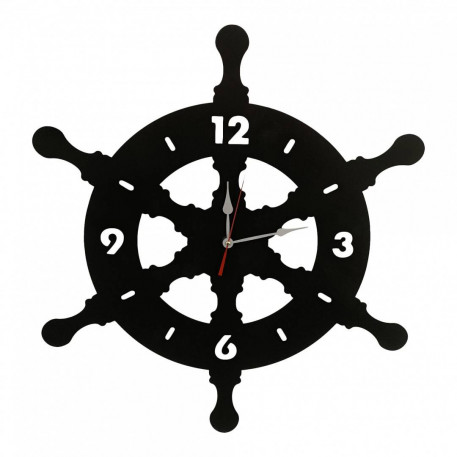 Ceas de perete metalic Krodesign Rudder, diametru 70 cm, negru [1]