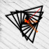 Ceas de perete metalic Krodesign Triangle KRO-1092, diametru 50 cm, negru [2]