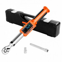 Cheie dinamometrica digitala cu clichet, 3/8 inch, 0-135 Nm, extensie, precizie Â±2%, Cr-Mo, buzzer È™i notificare LED