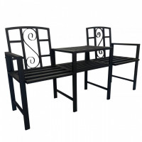 Corp masa si 2 scaune pentru gradina Vivatechnix VMD-1045, metalice, 152x50x83 cm Corp masa si 2 scaune pentru gradina Vivatechnix VMD-1045, metalice, 152x50x83 cm