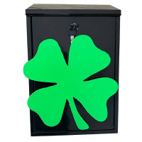 Cutie postala Vivatechnix Irish Clover KRO-1230, otel, 400x250x100mm, Negru/Verde, 2 chei Cutie postala Vivatechnix Irish Clover KRO-1230, otel, 400x250x100mm, Negru/Verde, 2 chei