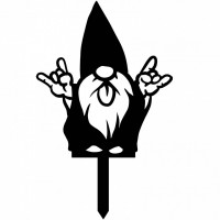 Decoratiune gradina / ghiveci Krodesign Rock&Roll Gnome KRO-1139, metal, inaltime 61 cm Decoratiune gradina / ghiveci Krodesign Rock&Roll Gnome KRO-1139, metal, inaltime 61 cm