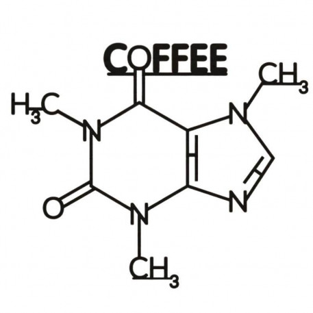 Decoratiune metalica de perete Krodesign Coffee KRO-1119, dimensiune 60 cm, negru, grosime 1.5 mm [1]