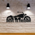 Decoratiune metalica de perete Krodesign Drive to Freedom KRO-1118, lungime 80 cm, negru, grosime 1.5 mm [3]
