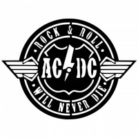 Decoratiune metalica de perete Krodesign KRO-1050, AC/DC, diametru 60 cm, negru, grosime 1.5 mm Decoratiune metalica de perete Krodesign KRO-1050, AC/DC, diametru 60 cm, negru, grosime 1.5 mm