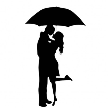 Decoratiune metalica de perete Krodesign KRO-1053, Couple Love, lungime 60 cm, negru, grosime 1.5 mm [1]