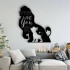 Decoratiune metalica de perete Krodesign KRO-1062, Lion King, lungime 55 cm, negru, grosime 1.5 mm [3]