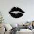 Decoratiune metalica de perete Krodesign KRO-1065 Lips Design, diametru 48 cm, negru, grosime 1.5 mm [2]