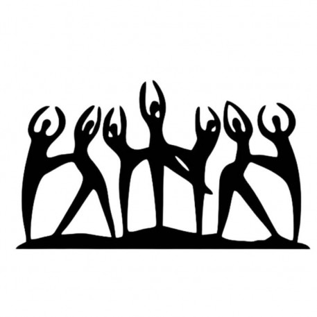 Decoratiune metalica de perete Krodesign KRO-1148, Ballerina Dance, lungime 60 cm, negru, grosime 1.5 mm [1]