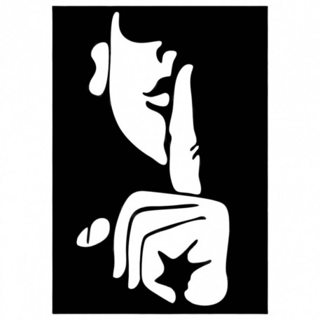 Decoratiune metalica de perete Krodesign Silence, 50 cm, grosime 1.5 mm [1]