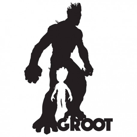 Decoratiune perete Krodesign Groot, metal, negru, Inaltime 69 cm [1]