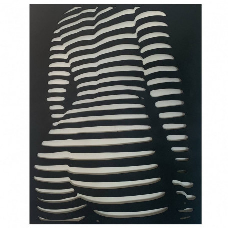 Decoratiune perete Krodesign KRO-1036 Women Shadow, lungime 80x64 cm, negru [1]