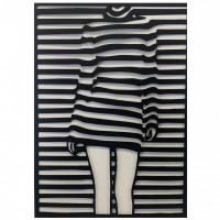 Decoratiune perete Krodesign KRO-1037 Girl, lungime 80x58 cm, negru Decoratiune perete Krodesign KRO-1037 Girl, lungime 80x58 cm, negru