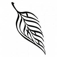 Decoratiune perete Krodesign Leaf, Lungime 100 cm, negru Decoratiune perete Krodesign Leaf, Lungime 100 cm, negru
