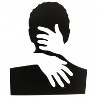 Decoratiune perete Krodesign Man Silhouette 2, lungime 48x41 cm, negru Decoratiune perete Krodesign Man Silhouette 2, lungime 48x41 cm, negru