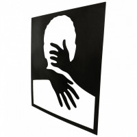 Decoratiune perete Krodesign Man Silhouette, lungime 50x43 cm, negru Decoratiune perete Krodesign Man Silhouette, lungime 50x43 cm, negru