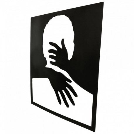 Decoratiune perete Krodesign Man Silhouette, lungime 50x43 cm, negru [1]