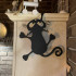 Decoratiune perete Krodesign Scared Cat, negru, 35 cm [2]