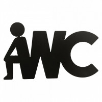 Decoratiune semn wc Krodesign, dimensiune 24x14 cm, negru Decoratiune semn wc Krodesign, dimensiune 24x14 cm, negru