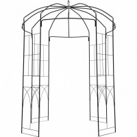 Foisor pentru gradina Vivatechnix, Inaltime 2.7 m, Diametru 2 m, Otel, Negru Foisor pentru gradina Vivatechnix, Inaltime 2.7 m, Diametru 2 m, Otel, Negru