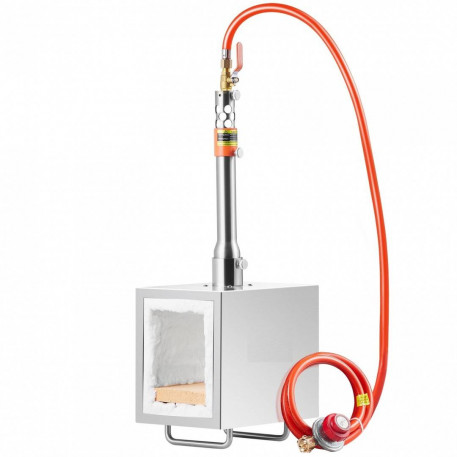 Forja cu 1 arzator pe gaz, Patrat Inox 1427 gr C, dimensiune 550 x 240 x 180 mm [1]