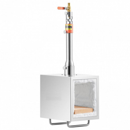 Forja portabila cu un arzator pe gaz, Inox Patrat 1427 gr C, dimensiune 550 x 180 x 240 mm [1]